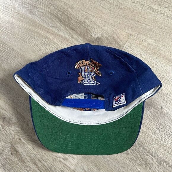 Vintage Kentucky Wildcats Hat Snapback NCAA College The Game Script Blue Cap - Picture 6 of 7